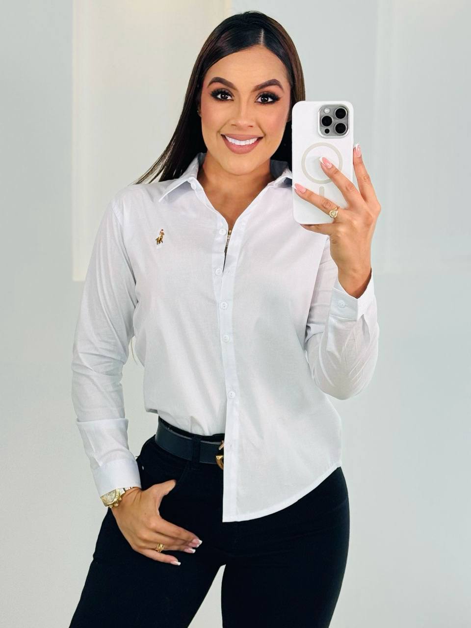 Camisa manga larga Dama Talla: S M L XL